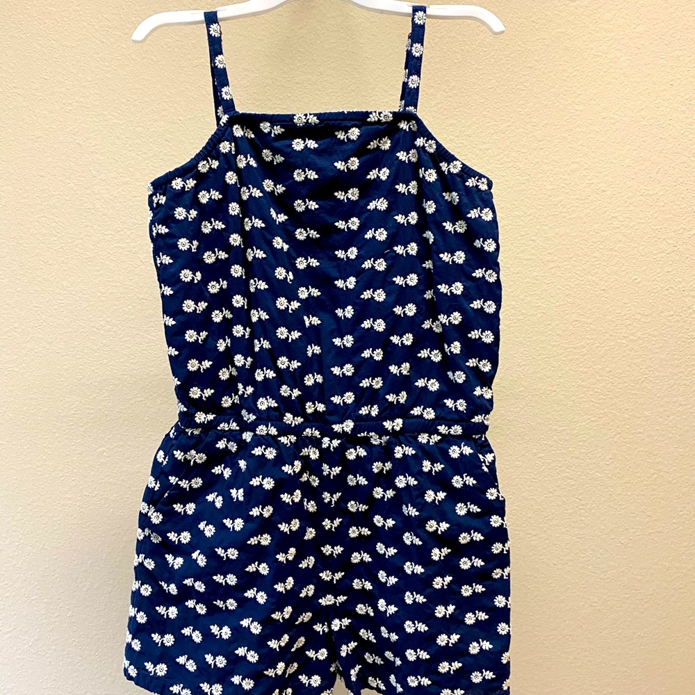 Navy short set romper